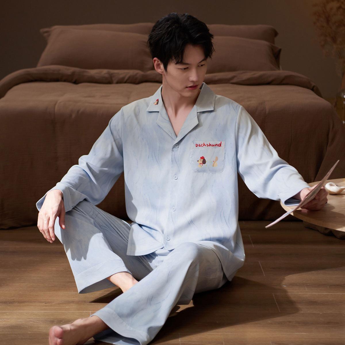 Men s Ice Silk Long Sleeve Home Wear Suit - Cool and Stylish for Spring and Autumn 3XL
Men s Ice Silk Long Sleeve Home Wear Suit - Cool and Stylish for Spring and Autumn 3XL
