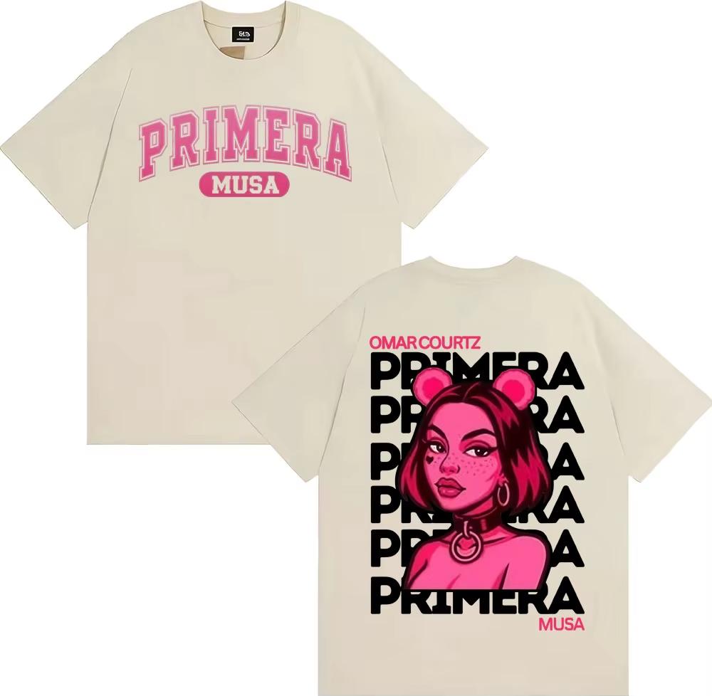 Rapper Omar Courtz Primera Musa World Tour T-shirts Men Women Clothing Fashion Aesthetic T Shirt 100% Cotton Short Sleeve Tshirt 4XL
Rapper Omar Courtz Primera Musa World Tour T-shirts Men Women Clothing Fashion Aesthetic T Shirt 100% Cotton Short Sleeve Tshirt 4XL