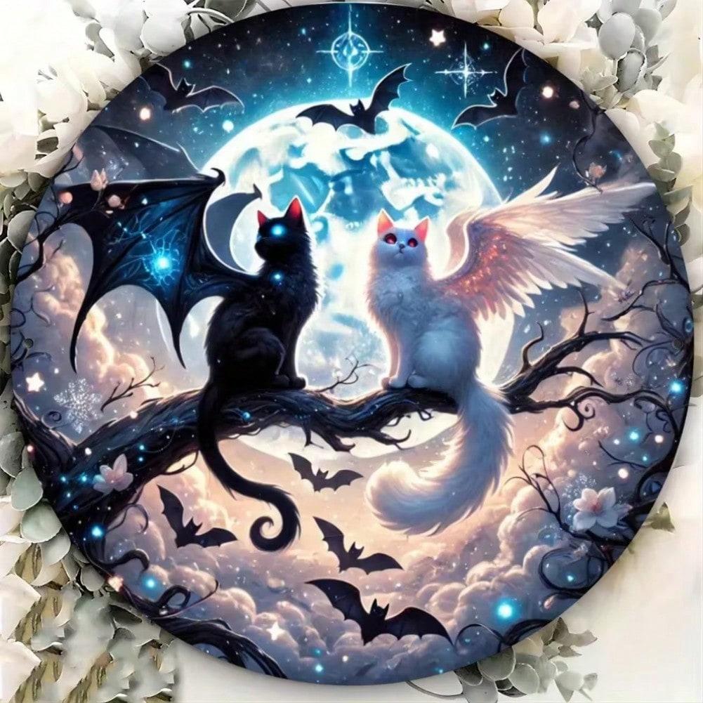 Gothic Cat Metal Wall Art with Glowing Moon Bats Home Decor 20x20 різнокольоровий
Gothic Cat Metal Wall Art with Glowing Moon Bats Home Decor 20x20 різнокольоровий