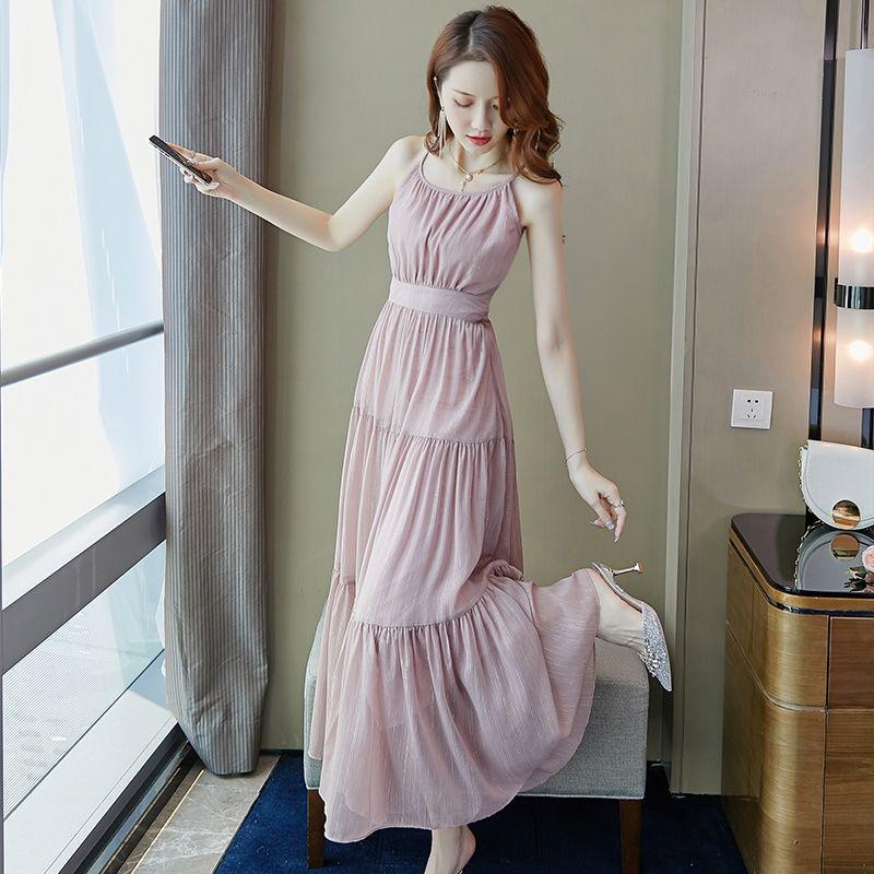 New Style Pink Chiffon Sling Dress - Summer French Retro, Waist-Cinching Slimming Design S (90-100 lbs) світло-фіолетового кольору
New Style Pink Chiffon Sling Dress - Summer French Retro, Waist-Cinching Slimming Design S (90-100 lbs) світло-фіолетового кольору