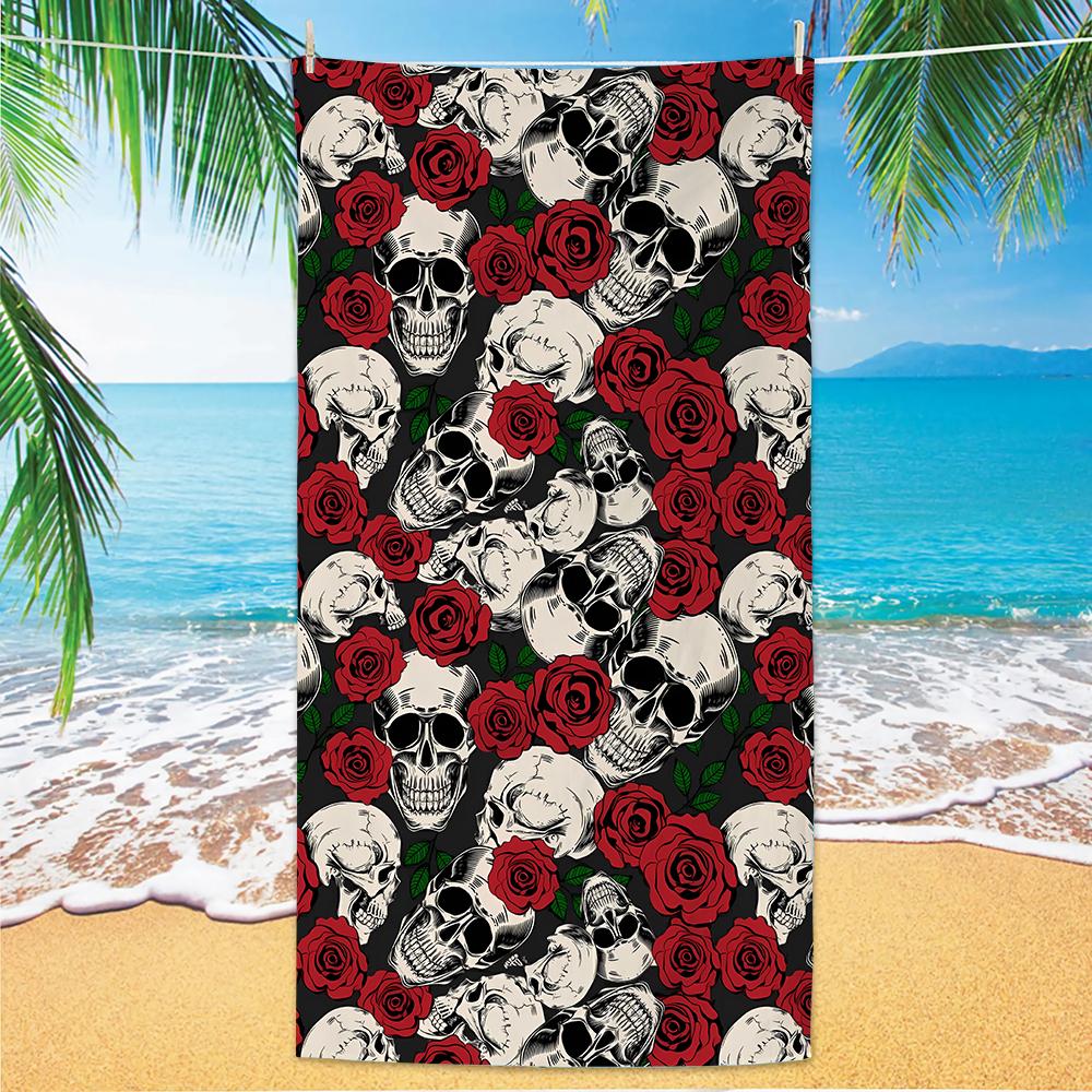 Skull Pattern Beach Towel, Digital Printing Thin Quick-Dry Anti-Sand Microfiber Lightweight for Swim, Yoga, Travel, Gym, Gift W30*H60(CM)
Skull Pattern Beach Towel, Digital Printing Thin Quick-Dry Anti-Sand Microfiber Lightweight for Swim, Yoga, Travel, Gym, Gift W30*H60(CM)