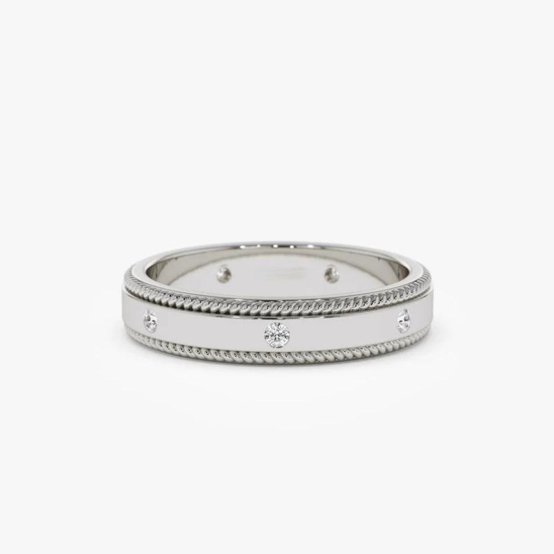 Meier French style wide band twisted ring - plain band with cubic zirconia, european and american style women s ring No. 10 платиновий
Meier French style wide band twisted ring - plain band with cubic zirconia, european and american style women s ring No. 10 платиновий