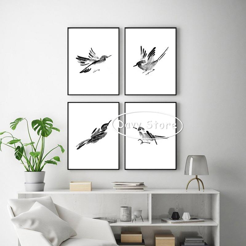 Japanese Style Watercolour Bird Prints Black and White Bird Poster Canvas Painting Wall Art Picture for Living Room Home Decor 21cm×30cm NoFrame
Japanese Style Watercolour Bird Prints Black and White Bird Poster Canvas Painting Wall Art Picture for Living Room Home Decor 21cm×30cm NoFrame