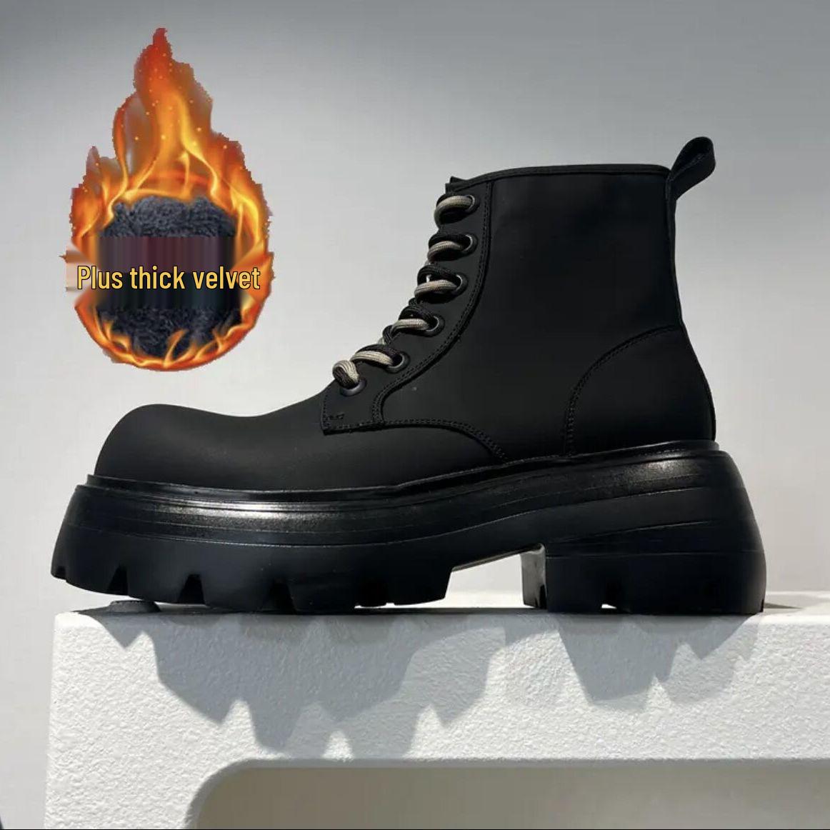 Men s Fleece-Lined High-Top Leather Snow Boots - Thick-Soled, Height-Boosting Casual Derby Shoes for Autumn & Winter Size 44 (1 size larger)
Men s Fleece-Lined High-Top Leather Snow Boots - Thick-Soled, Height-Boosting Casual Derby Shoes for Autumn & Winter Size 44 (1 size larger)