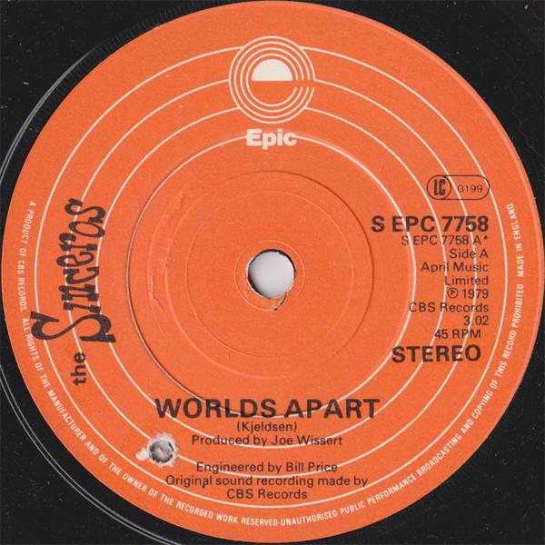 7inch Record SINCEROS - Worlds Apart / Girl I Realise SEPC7758 Epic 1979 UK Rock Used
7inch Record SINCEROS - Worlds Apart / Girl I Realise SEPC7758 Epic 1979 UK Rock Used