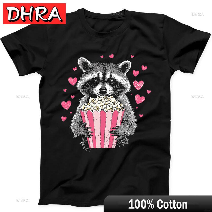 Raccoon Eating Popcorn Valentine Day Best Funny Gift Black Tee T Shirt Bold Colorful TShirts Tops for Funny Shirts Customized 4XL
Raccoon Eating Popcorn Valentine Day Best Funny Gift Black Tee T Shirt Bold Colorful TShirts Tops for Funny Shirts Customized 4XL