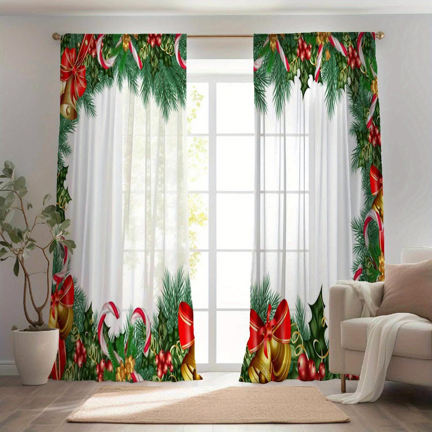 Living Room Space Design and Bedroom Semi - Tulle Polyester Panels with Xmas Tree LightsandGarland for Glam Pattern Xmas Draperies ideal 100W130H(CM)&Grommet Top
Living Room Space Design and Bedroom Semi - Tulle Polyester Panels with Xmas Tree LightsandGarland for Glam Pattern Xmas Draperies ideal 100W130H(CM)&Grommet Top