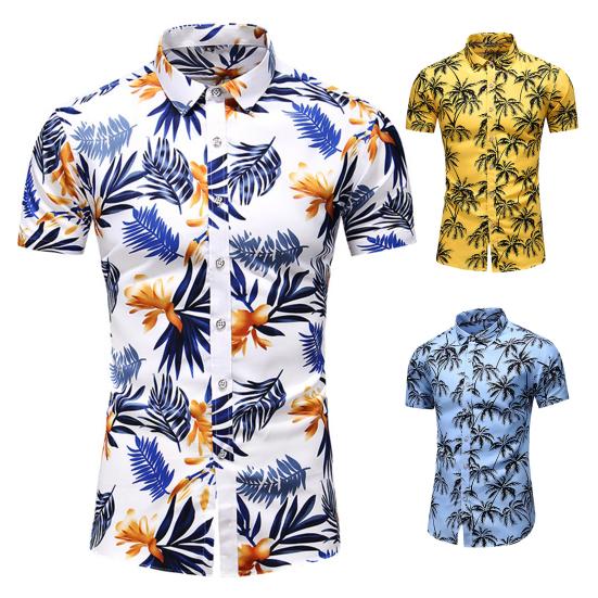 Мужская рубашка с коротким рукавом и отворотом, летняя гавайская рубашка с принтом кокосовой пальмы, пляжная одежда
Мужская рубашка с коротким рукавом и отворотом, летняя гавайская рубашка с принтом кокосовой пальмы, пляжная одежда