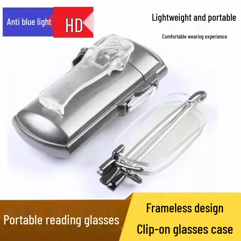 2025 Stylish Anti-Blue Light Frameless Reading Glasses with Belt Clip Case for Men & Women Model +150
2025 Stylish Anti-Blue Light Frameless Reading Glasses with Belt Clip Case for Men & Women Model +150