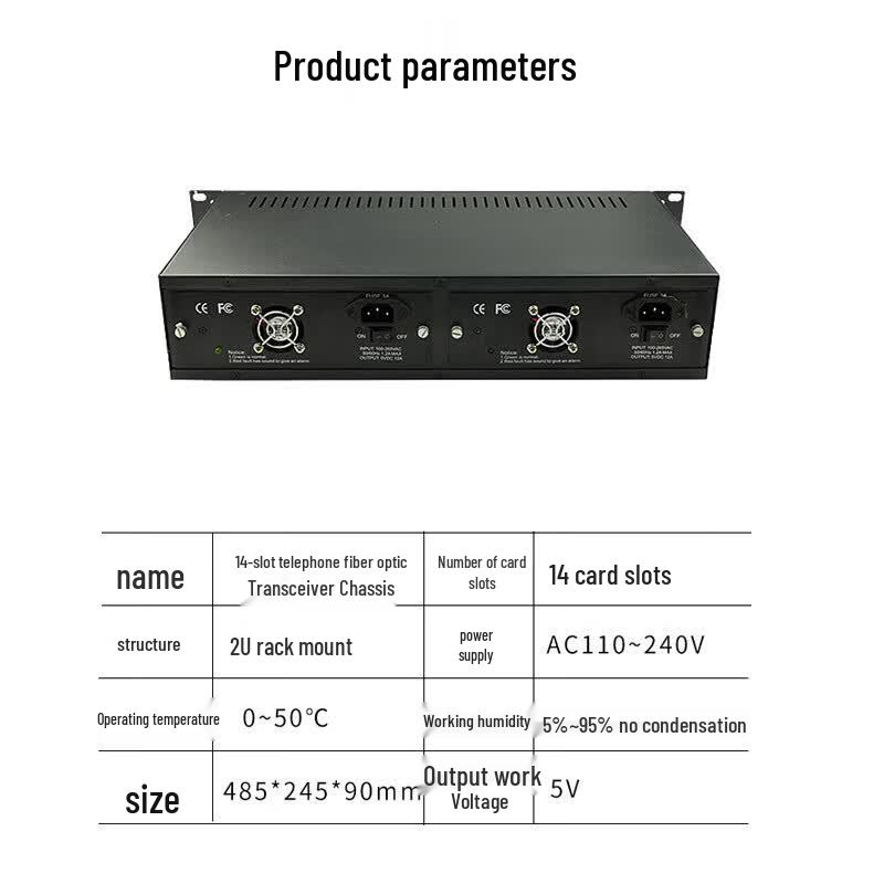 14-Slot Dual Power Fiber Optic Transceiver Chassis
14-Slot Dual Power Fiber Optic Transceiver Chassis