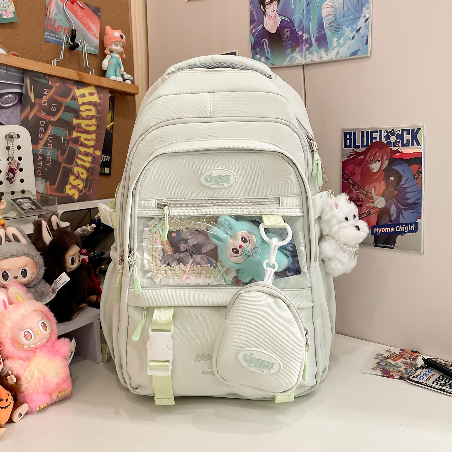The pain bag of the Japanese bar ins style large capacity school bag for junior high school girls cute transparent backpack large capacity backpack single bag зелений
The pain bag of the Japanese bar ins style large capacity school bag for junior high school girls cute transparent backpack large capacity backpack single bag зелений