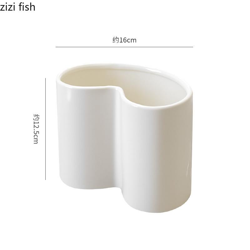 Ceramic Chopstick Tube Pure White Pen Holder Storage Jar Utensil Rack Draining Rack Flower Vase Storage Bottle Storage Racks
Ceramic Chopstick Tube Pure White Pen Holder Storage Jar Utensil Rack Draining Rack Flower Vase Storage Bottle Storage Racks