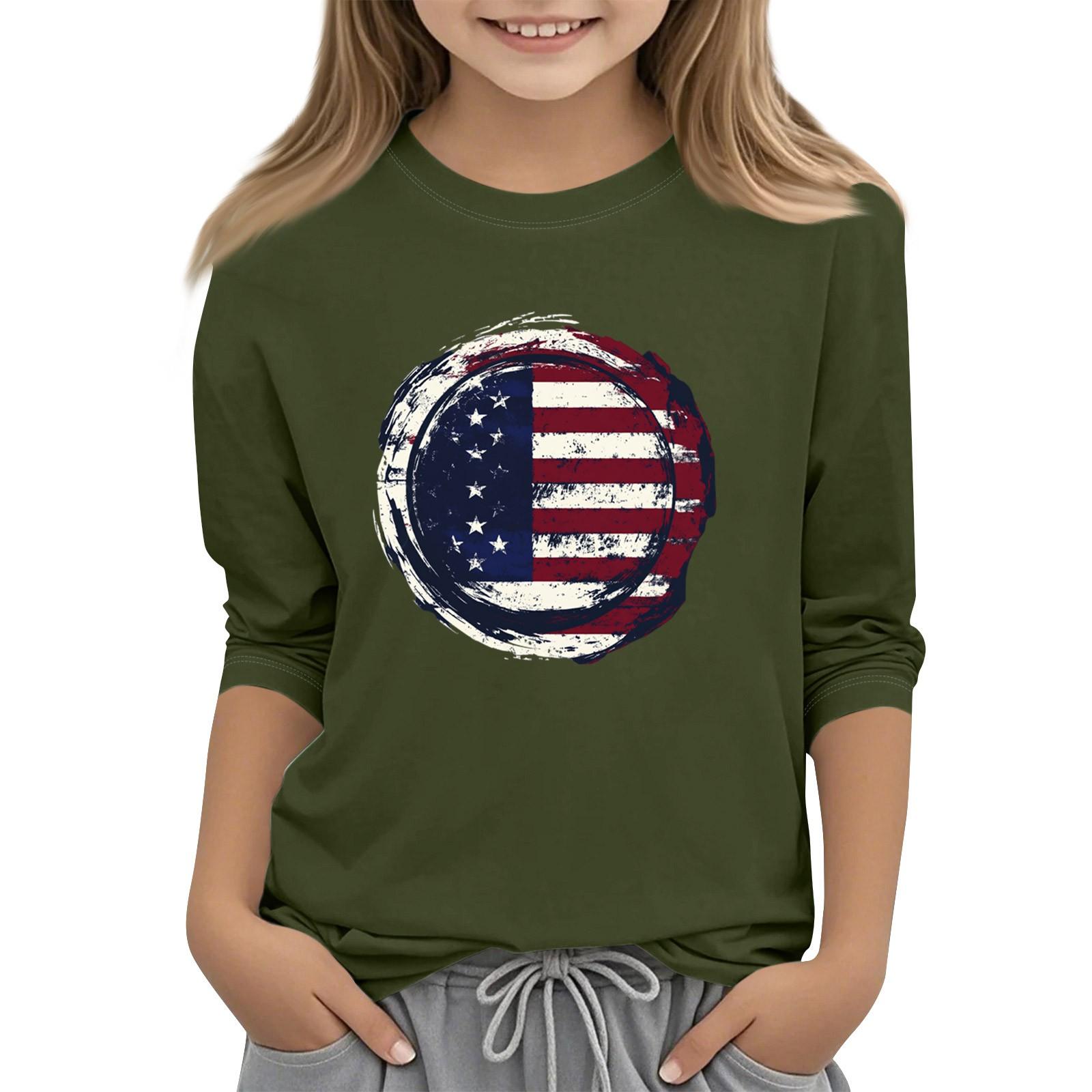 Детская повседневная футболка с круглым вырезом и принтом «День независимости» с рукавом 3/4 110 армия зеленый
Детская повседневная футболка с круглым вырезом и принтом «День независимости» с рукавом 3/4 110 армия зеленый