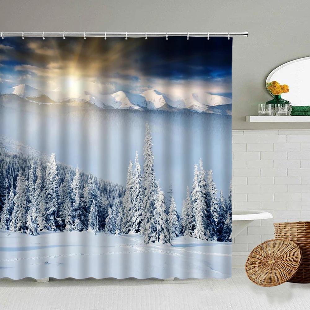 Snow Landscape Shower Curtain Winter Natural Forest Sunset Scenery Bath Curtain Bathroom Decor With Hooks Waterproof Screen W60H190(CM)-1 Pcs
Snow Landscape Shower Curtain Winter Natural Forest Sunset Scenery Bath Curtain Bathroom Decor With Hooks Waterproof Screen W60H190(CM)-1 Pcs