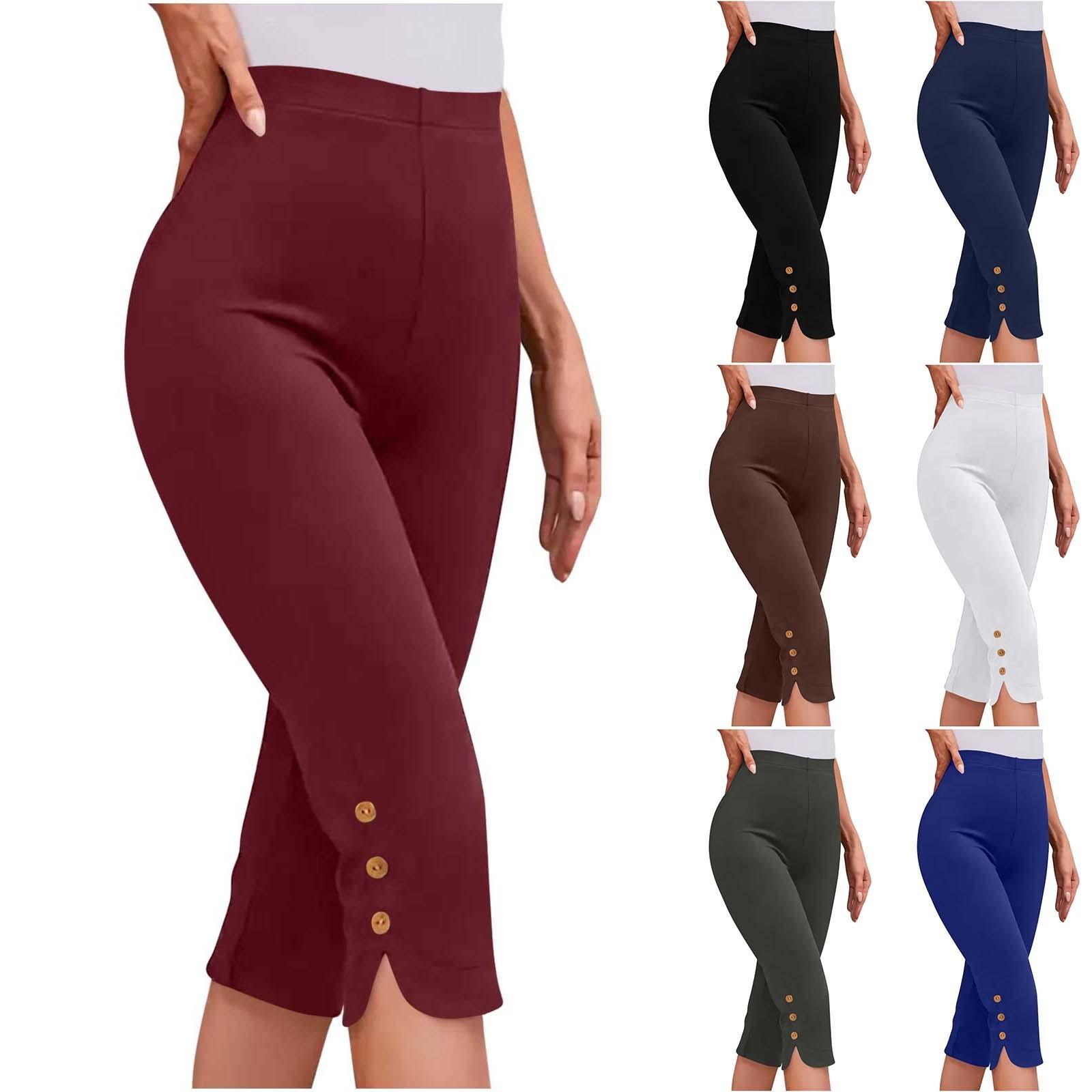 Women s Cropped Pants with Gold Buttons, High Waist Casual Trousers, 7 Colors Available 3XL
Women s Cropped Pants with Gold Buttons, High Waist Casual Trousers, 7 Colors Available 3XL