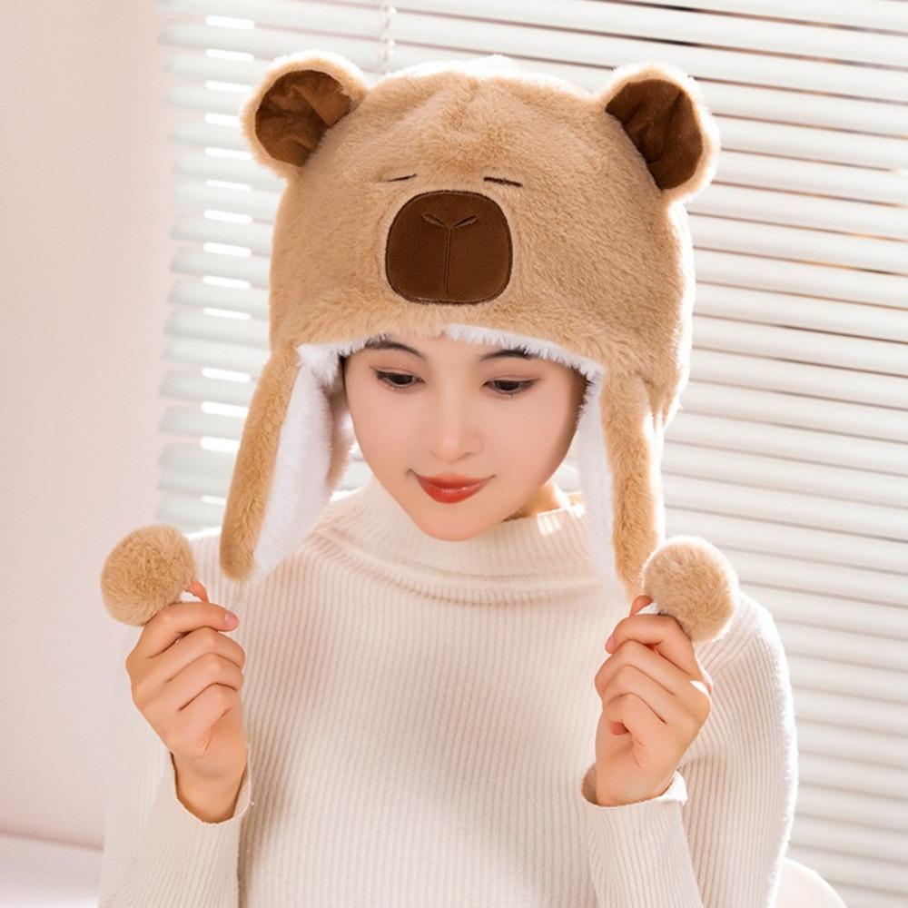 Warm Cute Plush Capybara Hat Pullover Hat Animals Ears Beanie Hats Soft Capybara Plush Cap Girls коричневый
Warm Cute Plush Capybara Hat Pullover Hat Animals Ears Beanie Hats Soft Capybara Plush Cap Girls коричневый