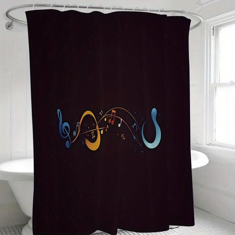 Music Notes Shower Curtain Black Background Colorful Musical Design Bathroom Decor Gift For Music Lovers Home Accessory W60H190(CM)-1 Pcs
Music Notes Shower Curtain Black Background Colorful Musical Design Bathroom Decor Gift For Music Lovers Home Accessory W60H190(CM)-1 Pcs