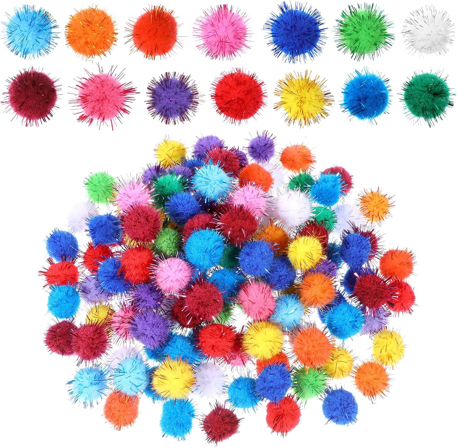 500 Pcs Glitter Pom Pom Balls, Assorted Sparkle Glitter Pom Poms Balls for Arts Craft Soft and Fluffy Craft . разноцветный
500 Pcs Glitter Pom Pom Balls, Assorted Sparkle Glitter Pom Poms Balls for Arts Craft Soft and Fluffy Craft . разноцветный