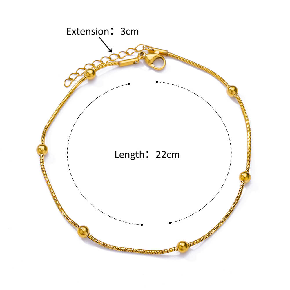 Vintage Anklets for Women Stainless Steel Beads Chain Anklet Leg Bracelets Bodychain Summer Beach Jewelry Accessories Gifts
Vintage Anklets for Women Stainless Steel Beads Chain Anklet Leg Bracelets Bodychain Summer Beach Jewelry Accessories Gifts
