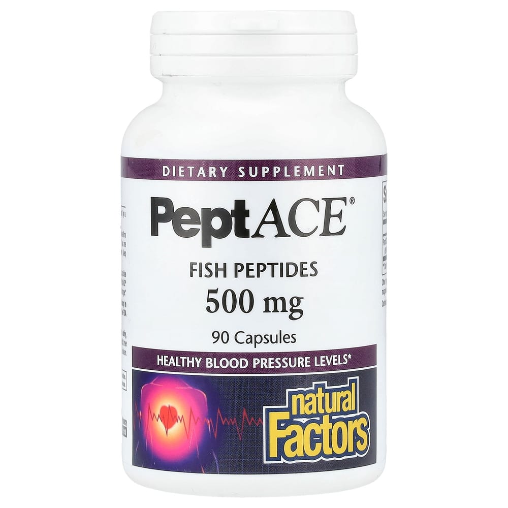 iHerb Natural Factors PeptACE Fish Peptides 500mg, 90 Capsules 90 pcs - 1 ea
iHerb Natural Factors PeptACE Fish Peptides 500mg, 90 Capsules 90 pcs - 1 ea