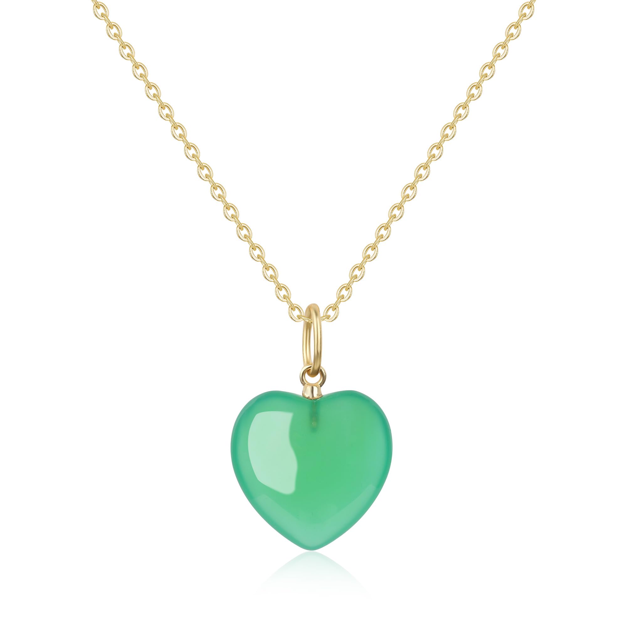 Koai Small Green Agate Heart Healing Power Stone Necklace for Women
Koai Small Green Agate Heart Healing Power Stone Necklace for Women