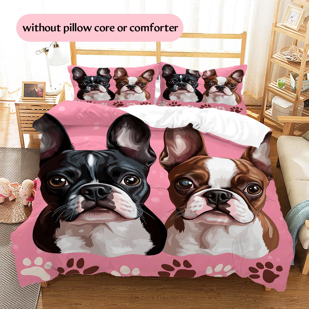 Cute Boston Terrier Pattern Bedding Home Decoration Birthday Gift (1 * duvet cover + 2 * pillowcase, without core) 135x200cm
Cute Boston Terrier Pattern Bedding Home Decoration Birthday Gift (1 * duvet cover + 2 * pillowcase, without core) 135x200cm