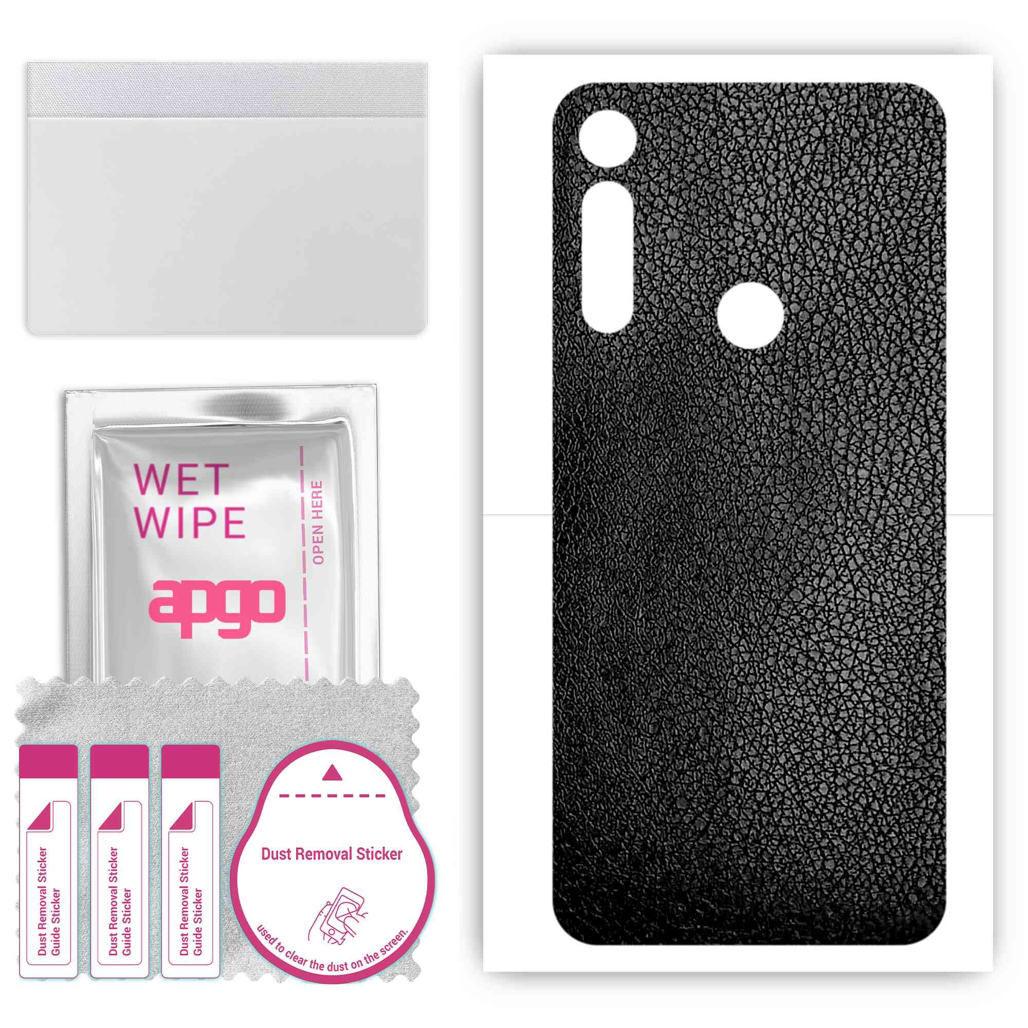 Apgo Protective Skin Sticker for the back compatible with Motorola Moto G Fast, Wrap Film, Foil, Vinyl - Pattern Black Leather
Apgo Protective Skin Sticker for the back compatible with Motorola Moto G Fast, Wrap Film, Foil, Vinyl - Pattern Black Leather