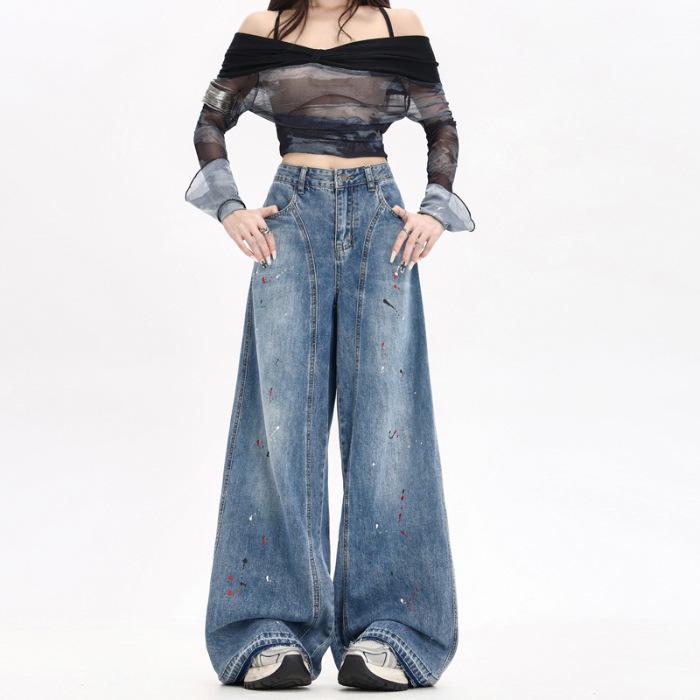 American High Street Retro Graffiti Wide-Leg Jeans – Women s Autumn Distressed Floor-Length Pants Large
American High Street Retro Graffiti Wide-Leg Jeans – Women s Autumn Distressed Floor-Length Pants Large
