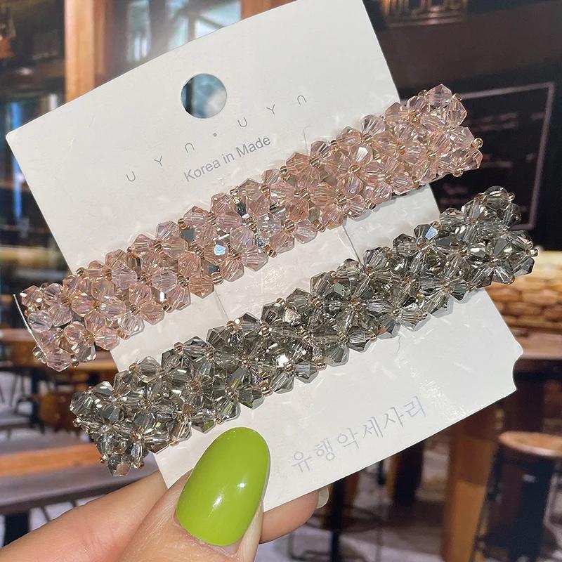 Набор из 2/3 шт. Модные хрустальные весенние заколки для волос, ручной работы, с бусинами, заколки-автоматы для волос для женщин, девушек, простые корейские аксессуары для волос
Набор из 2/3 шт. Модные хрустальные весенние заколки для волос, ручной работы, с бусинами, заколки-автоматы для волос для женщин, девушек, простые корейские аксессуары для волос