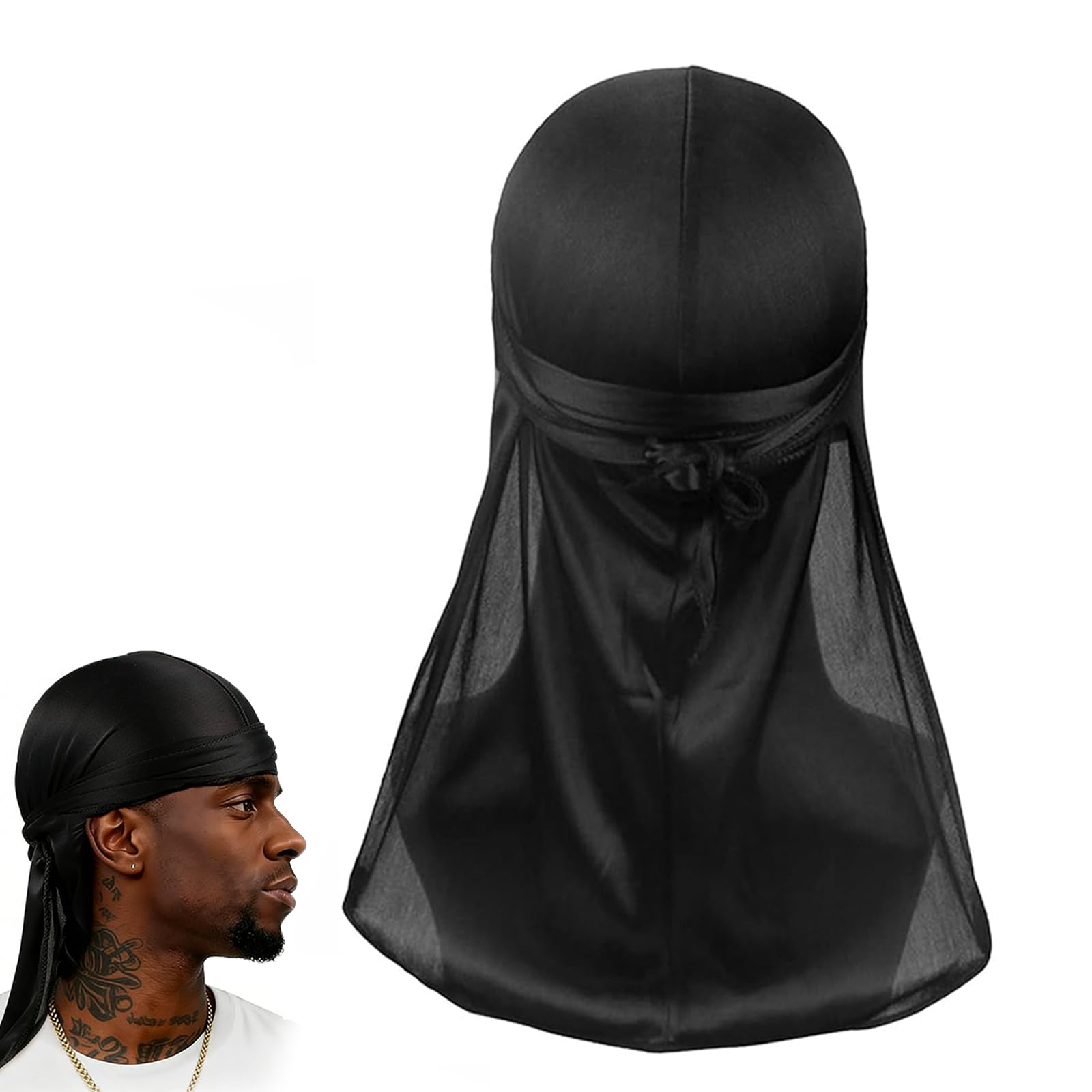 AQUILIVE Silky Doo Rag Men s Shiny Hip Hop Dance Costume Cap Bandana Turban for Waves (black 1-pack)
AQUILIVE Silky Doo Rag Men s Shiny Hip Hop Dance Costume Cap Bandana Turban for Waves (black 1-pack)