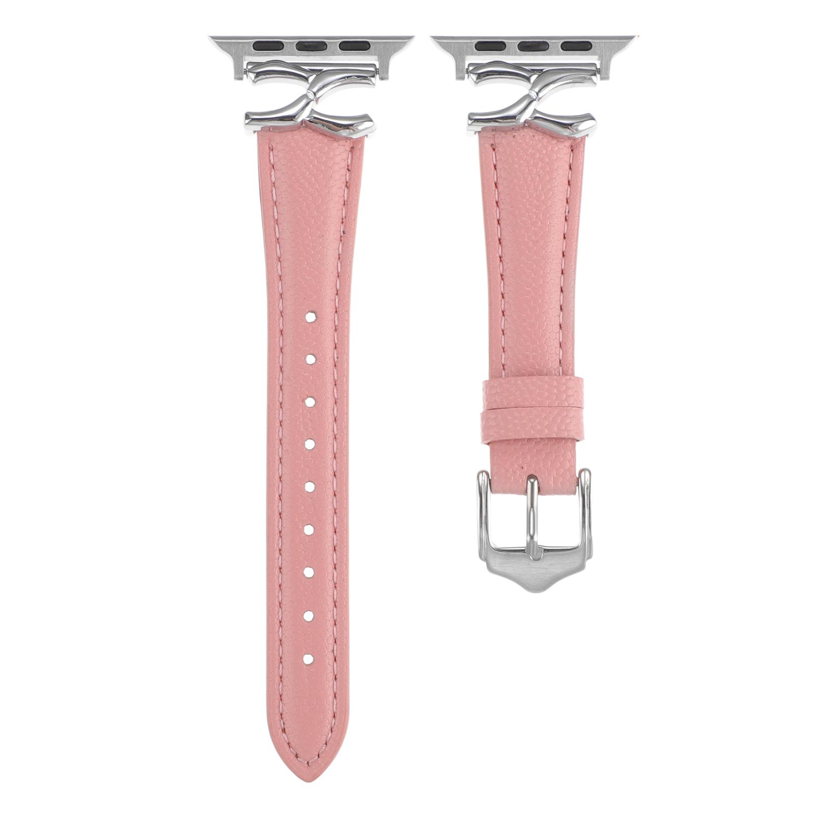 For Apple Watch Series 10 42mm/9 8 7 41mm/SE (2023) SE (2022) SE 6 5 4 40mm/3 2 1 38mm Watch Band Genuine Leather Silver/Pink
For Apple Watch Series 10 42mm/9 8 7 41mm/SE (2023) SE (2022) SE 6 5 4 40mm/3 2 1 38mm Watch Band Genuine Leather Silver/Pink
