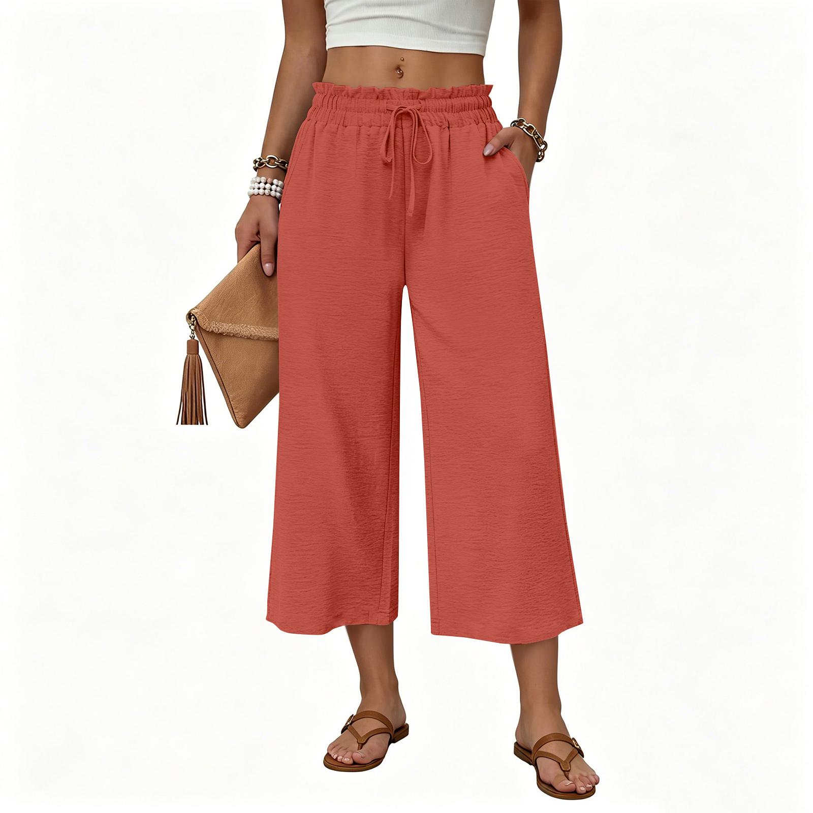 Women s Casual Loose-Fit High-Waisted Cotton-Linen Cropped Pants With Side Pockets XL червоний
Women s Casual Loose-Fit High-Waisted Cotton-Linen Cropped Pants With Side Pockets XL червоний
