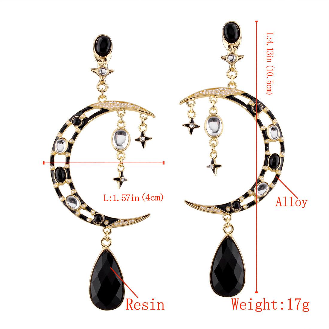 New Fashion Moon Star Drop Earrings Style Personalized Trendy Elegant Versatile Ethnic Style Ear Jewelry For Women чорний
New Fashion Moon Star Drop Earrings Style Personalized Trendy Elegant Versatile Ethnic Style Ear Jewelry For Women чорний