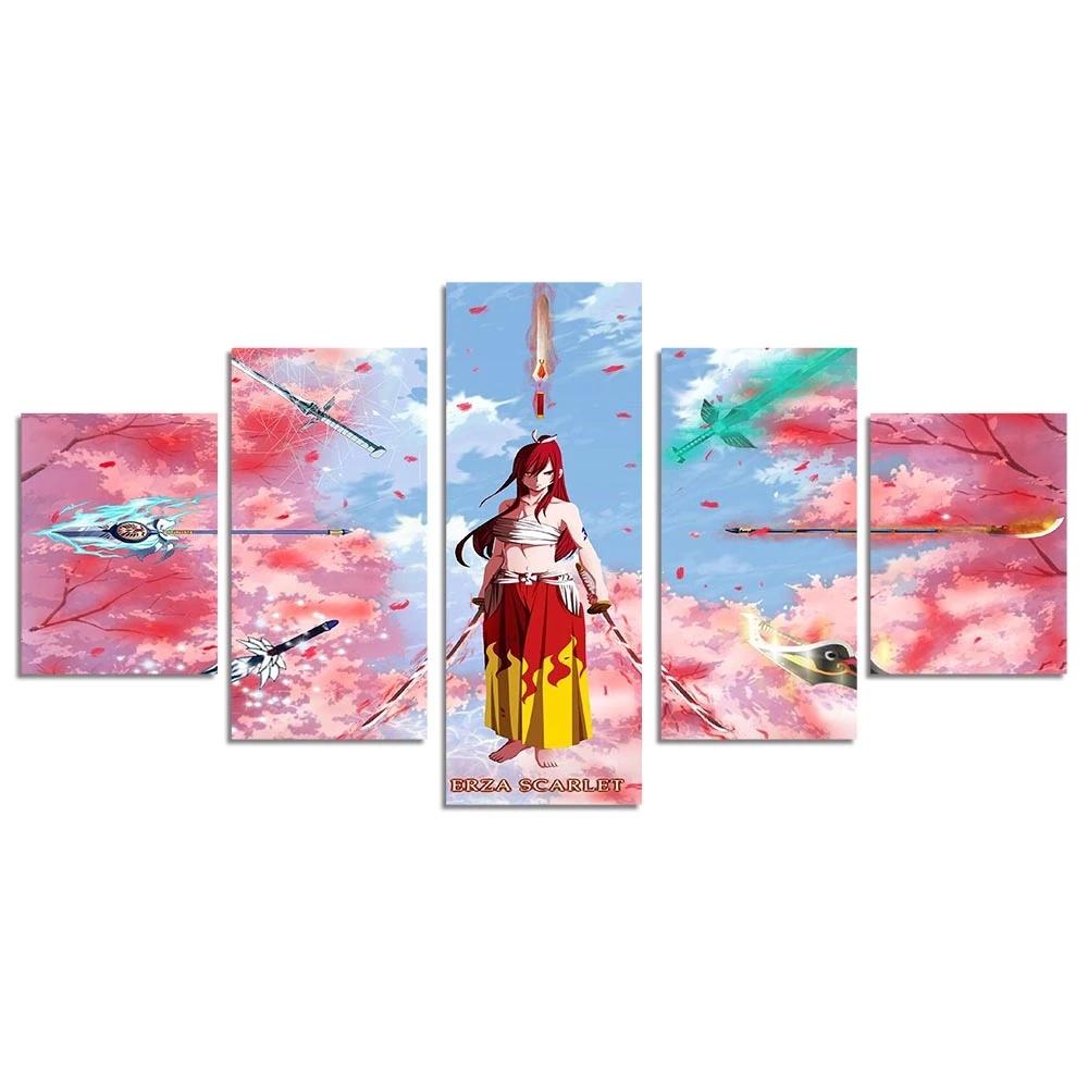 Wall Art Modular 5 Pcs Erza Scarlet Canvas Painting HD Prints Picture for Living Room Decor Home Anime Character No Frame Poster 20x35 20x45 20x55cm
Wall Art Modular 5 Pcs Erza Scarlet Canvas Painting HD Prints Picture for Living Room Decor Home Anime Character No Frame Poster 20x35 20x45 20x55cm