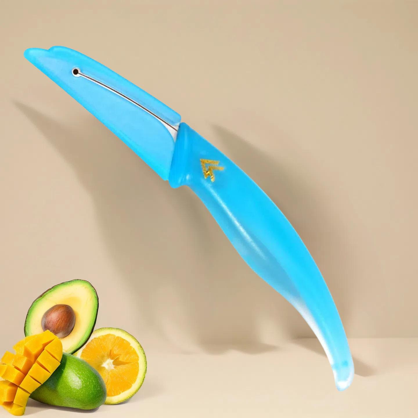 Dolphin-Shaped Fruit Knife With Safety Sheath Soft Ergonomic Handle 5Cr15 Steel Blade For Apples Tomatoes And Kitchen Tools
Dolphin-Shaped Fruit Knife With Safety Sheath Soft Ergonomic Handle 5Cr15 Steel Blade For Apples Tomatoes And Kitchen Tools