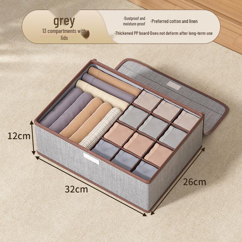 Underwear and Sock Drawer Organizer with Lid - Compartmentalized Storage Box
Underwear and Sock Drawer Organizer with Lid - Compartmentalized Storage Box