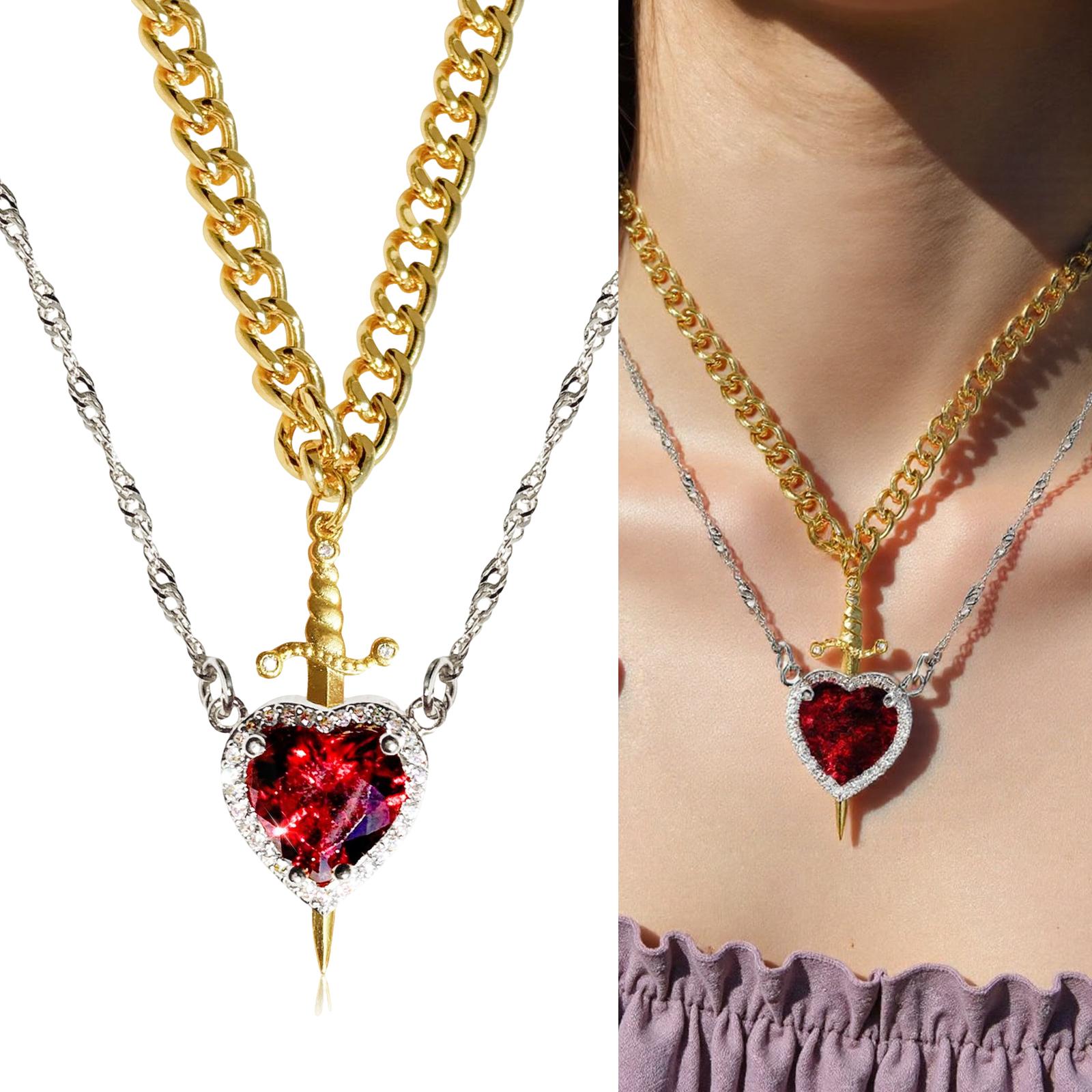 Double Chain Heart And Sword Pendant Set Featuring High Quality Fade Resistant Black Plating Ideal For Young Individuals 6
Double Chain Heart And Sword Pendant Set Featuring High Quality Fade Resistant Black Plating Ideal For Young Individuals 6