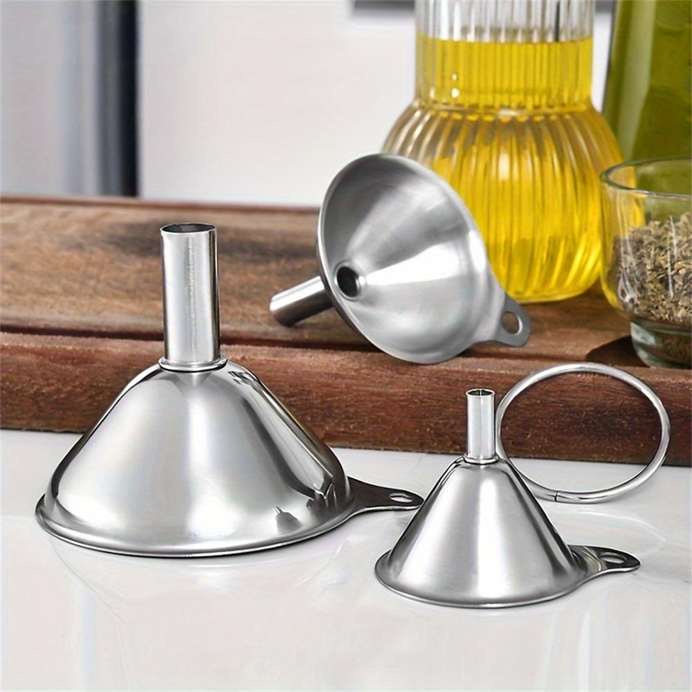3Pcs/Set Stainless Steel Funnel Kitchen Oil Spill Dispenser Wine Leak Tool Kitchen Funnel Drain Tool 3Pcs
3Pcs/Set Stainless Steel Funnel Kitchen Oil Spill Dispenser Wine Leak Tool Kitchen Funnel Drain Tool 3Pcs