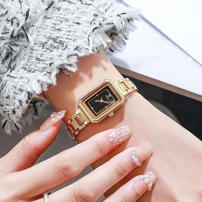 1pc-Rectangular Rhinestone Women s Steel Strap Watch, Simple and Versatile Square Women s Watch, Quartz Watch
1pc-Rectangular Rhinestone Women s Steel Strap Watch, Simple and Versatile Square Women s Watch, Quartz Watch
