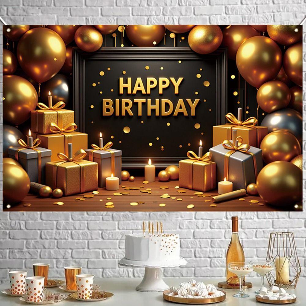 Polyester Birthday Party Background Black Gold Photography Backdrops Holiday Party чорний
Polyester Birthday Party Background Black Gold Photography Backdrops Holiday Party чорний
