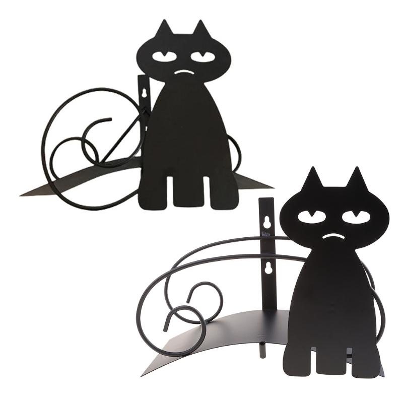 Металлический держатель рулона бумаги в форме совы или овцы, ретро-катушка Tidy, прочный настенный X3UC чёрный