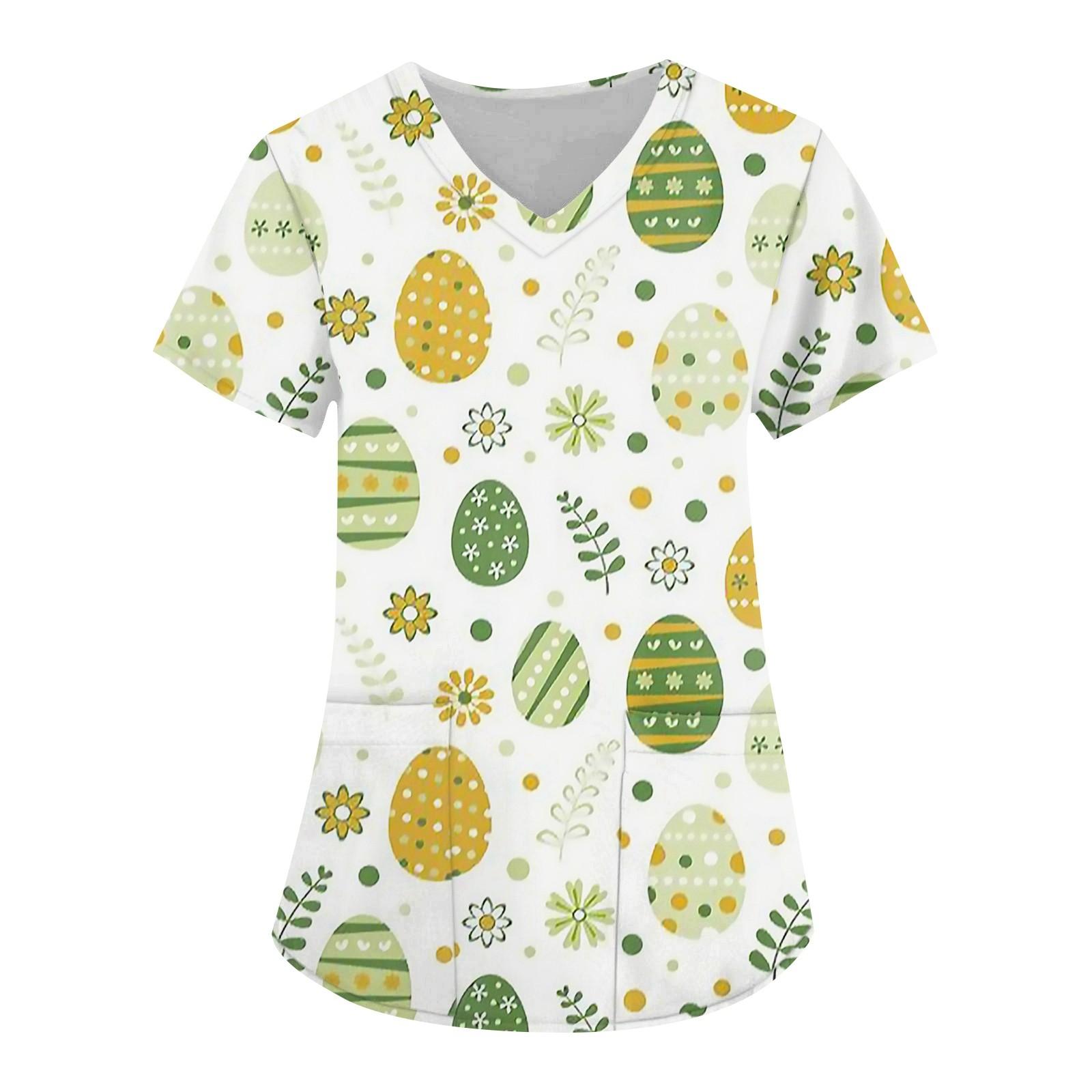 Женская мода с v-образным вырезом, короткими рукавами и карманами, топы с пасхальным принтом XXXXXL
Женская мода с v-образным вырезом, короткими рукавами и карманами, топы с пасхальным принтом XXXXXL