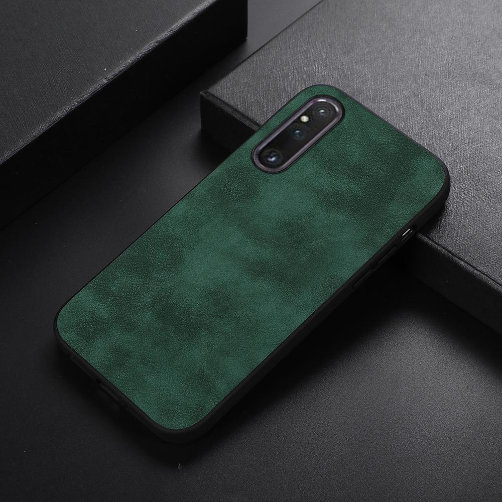 For Sony Xperia 1 V Phone Shell Textured PU Leather Coated PC+TPU Protector Cover Green 
For Sony Xperia 1 V Phone Shell Textured PU Leather Coated PC+TPU Protector Cover Green