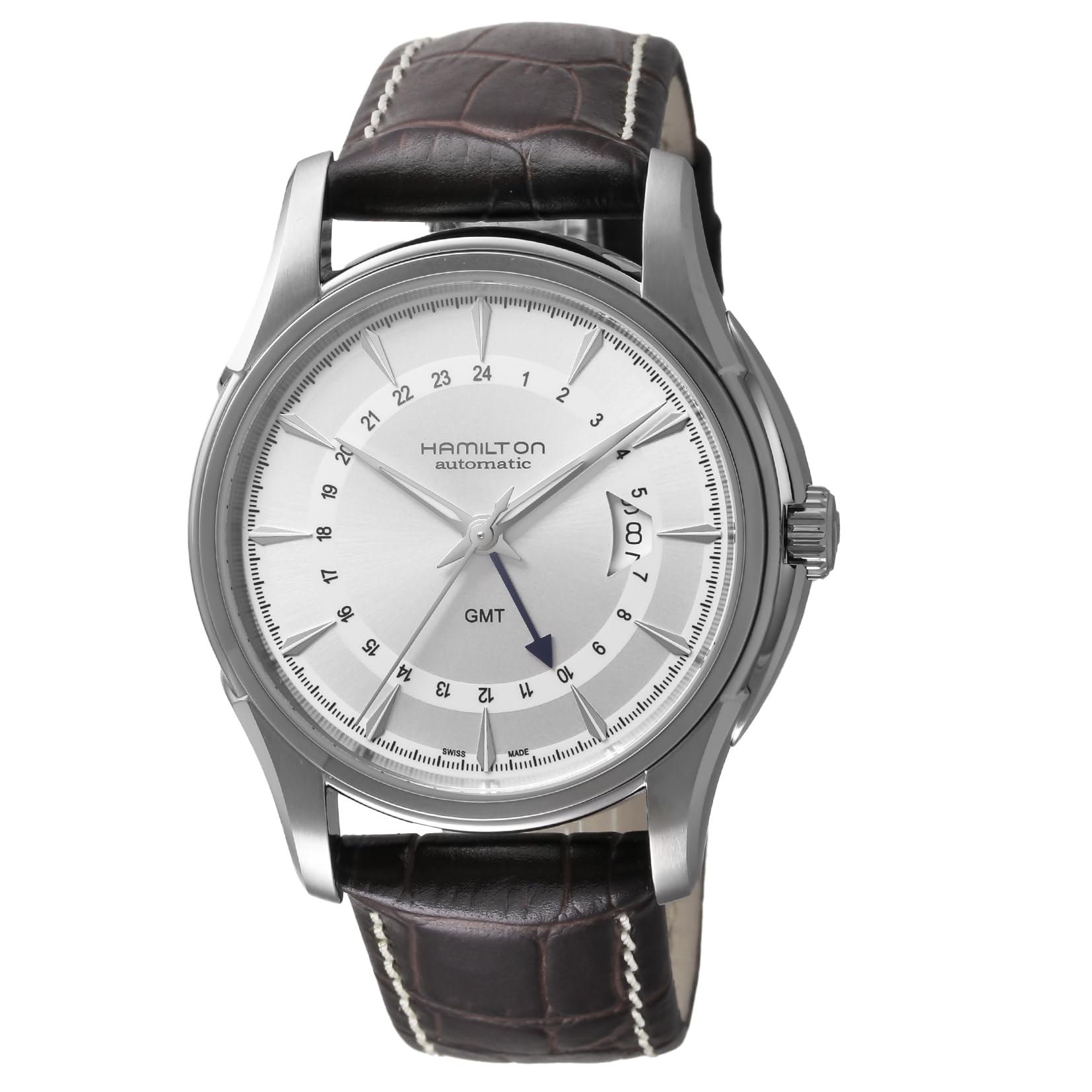 Годинник Jazzmaster TRAVELER GMT, срібний циферблат, нержавіюча сталь, сапфірове скло, автоматичний завод, 100 м, водонепроникність, 42 мм, швейцарський годинник H32585551 Коричневий срібний
Годинник Jazzmaster TRAVELER GMT, срібний циферблат, нержавіюча сталь, сапфірове скло, автоматичний завод, 100 м, водонепроникність, 42 мм, швейцарський годинник H32585551 Коричневий срібний