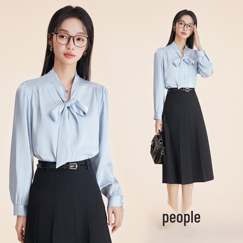 Women s White Ribbon Long Sleeve Shirt and Skirt Set - Autumn/Winter Professional Blouse for College & Interviews XXXL
Women s White Ribbon Long Sleeve Shirt and Skirt Set - Autumn/Winter Professional Blouse for College & Interviews XXXL
