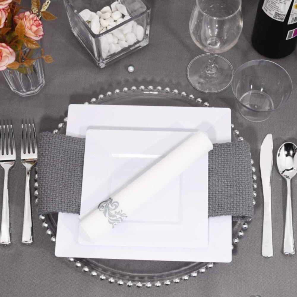 10Pcs Hard Disposable Dinner Plates 6.5/9 in Dessert Dish White Square Plate Salad 6.5 In
10Pcs Hard Disposable Dinner Plates 6.5/9 in Dessert Dish White Square Plate Salad 6.5 In