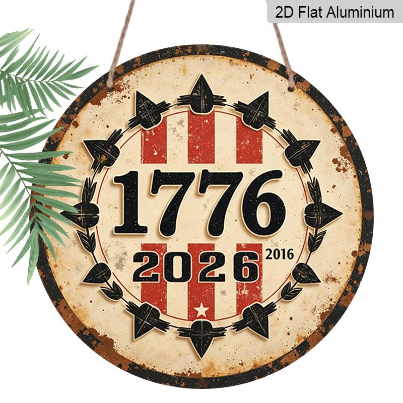 Плоский 2D, 1 шт. Круглый 1776-2026 США 250-летие Алюминиевая подвесная табличка, Ретро состаренный Патриотический Металлический Настенный Декор, Идеально для 4 июля 7.87*7.87inch
Плоский 2D, 1 шт. Круглый 1776-2026 США 250-летие Алюминиевая подвесная табличка, Ретро состаренный Патриотический Металлический Настенный Декор, Идеально для 4 июля 7.87*7.87inch