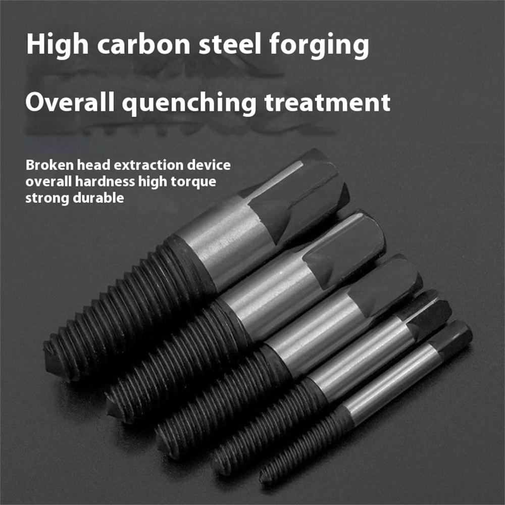 5Pcs Damaged Screw Extractor Set High Carbon Steel Broken Bolt Remover Kit Woodworking Tool Type A
5Pcs Damaged Screw Extractor Set High Carbon Steel Broken Bolt Remover Kit Woodworking Tool Type A