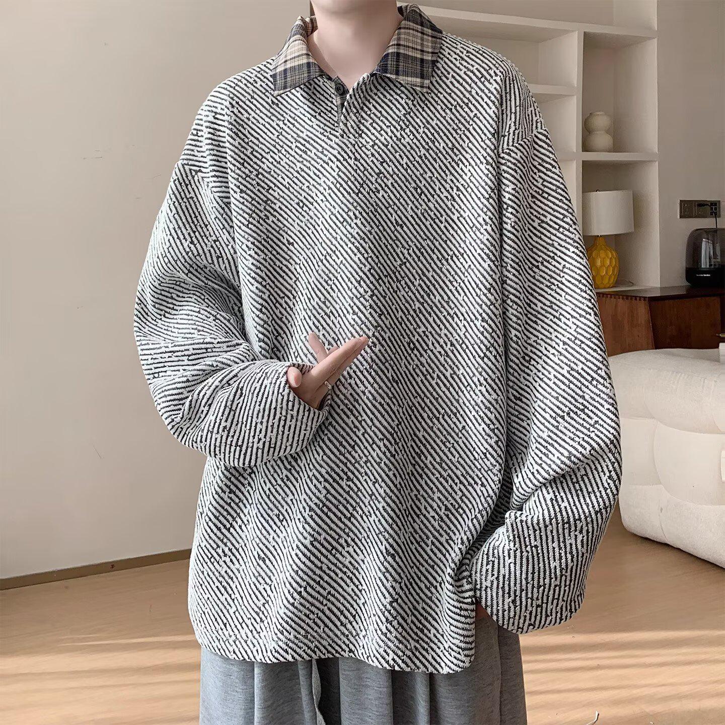 Men s Plaid Plush Hoodie: Heavyweight Lapel, Diagonal Stripes, Fake Two-Piece, Long Sleeve (Autumn/Winter Style). L
Men s Plaid Plush Hoodie: Heavyweight Lapel, Diagonal Stripes, Fake Two-Piece, Long Sleeve (Autumn/Winter Style). L