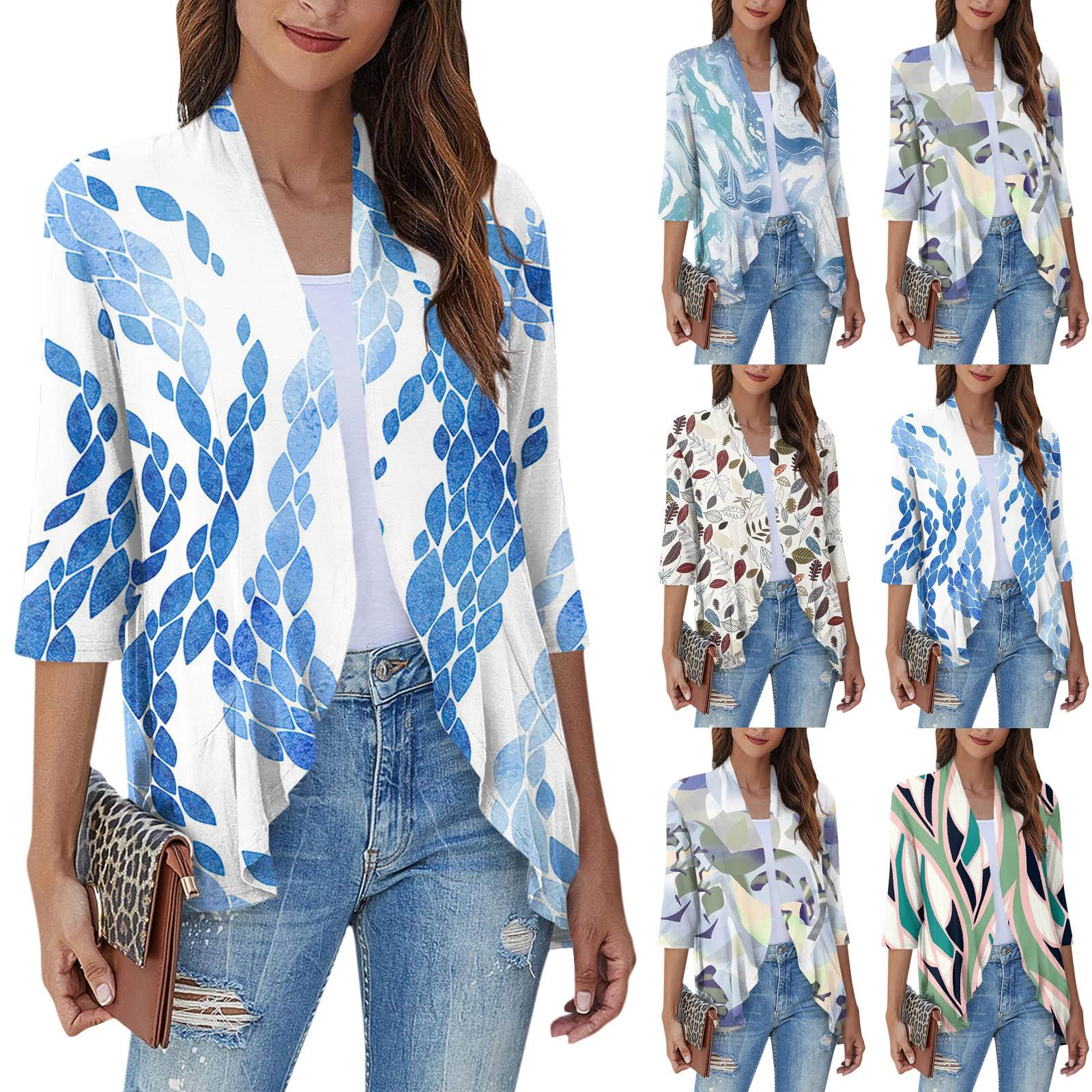 Женская повседневная рубашка с укороченными рукавами и принтом, топ, мягкая драпировка, кардиган с рюшами
Женская повседневная рубашка с укороченными рукавами и принтом, топ, мягкая драпировка, кардиган с рюшами